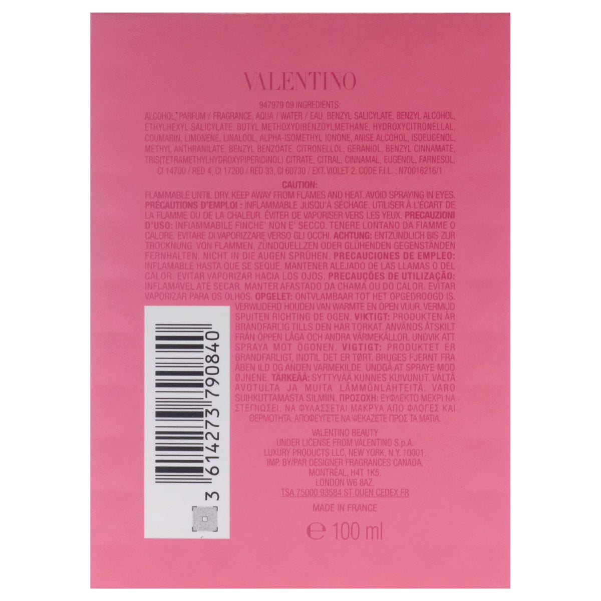 Valentino Valentino Donna Born In Roma Intense , 3.4 oz EDP Spray